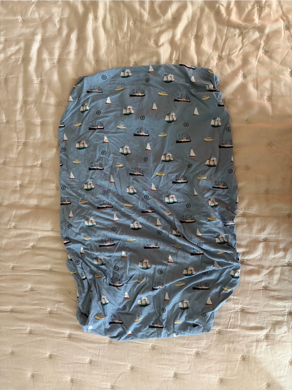 Kyte BABY Blue Nautical Ship Print Swaddle